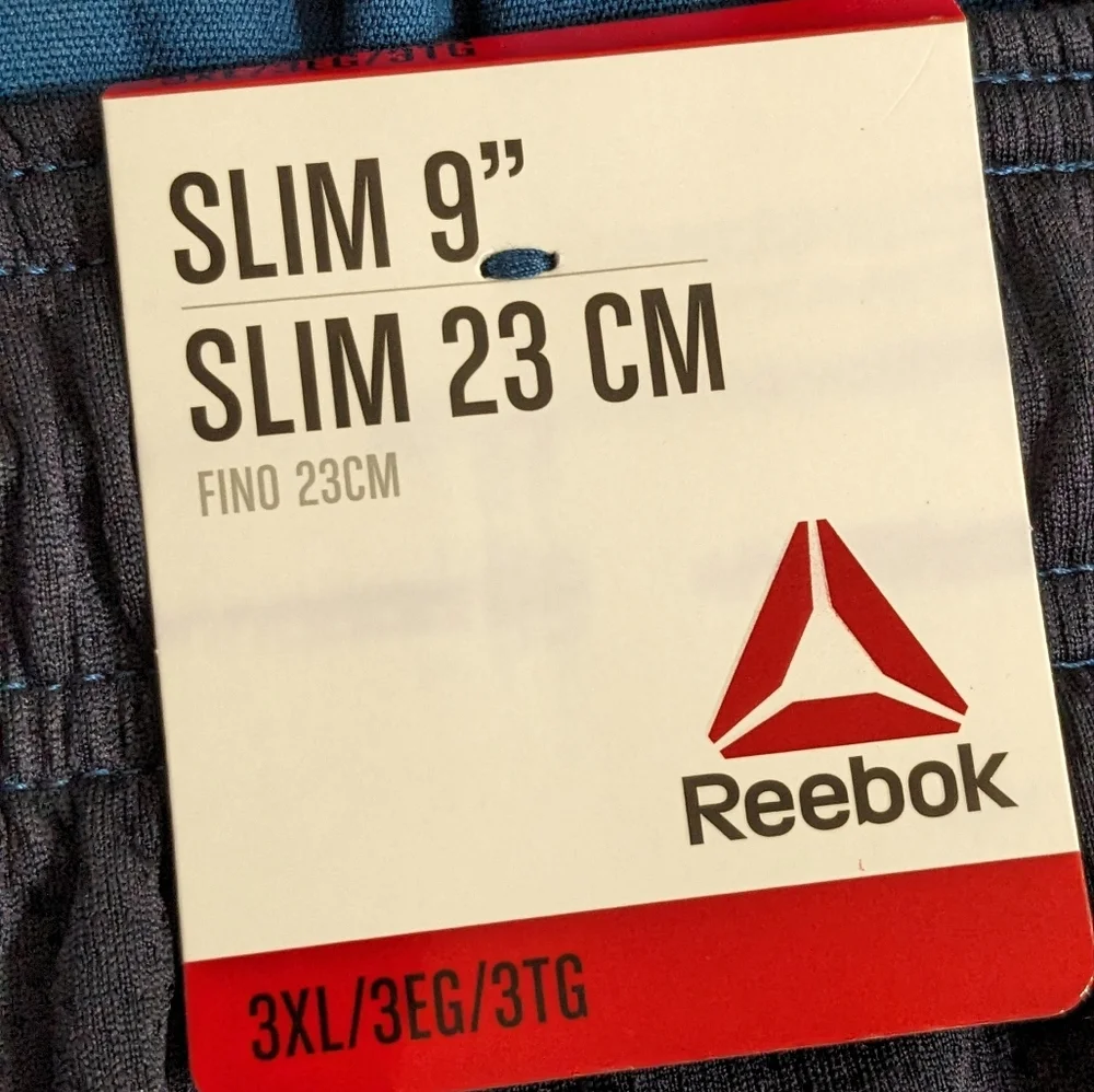 Reebok Men's Sailor Blue Active Knit Training Shorts, Size 3XL, New With Tag